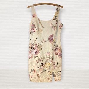 Vintage 90’s S L Fashions floral brocade bandage dress body con minidress